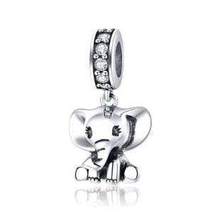 (image for) Pandora Style Silver Little Elephant Dangle - SCC1338