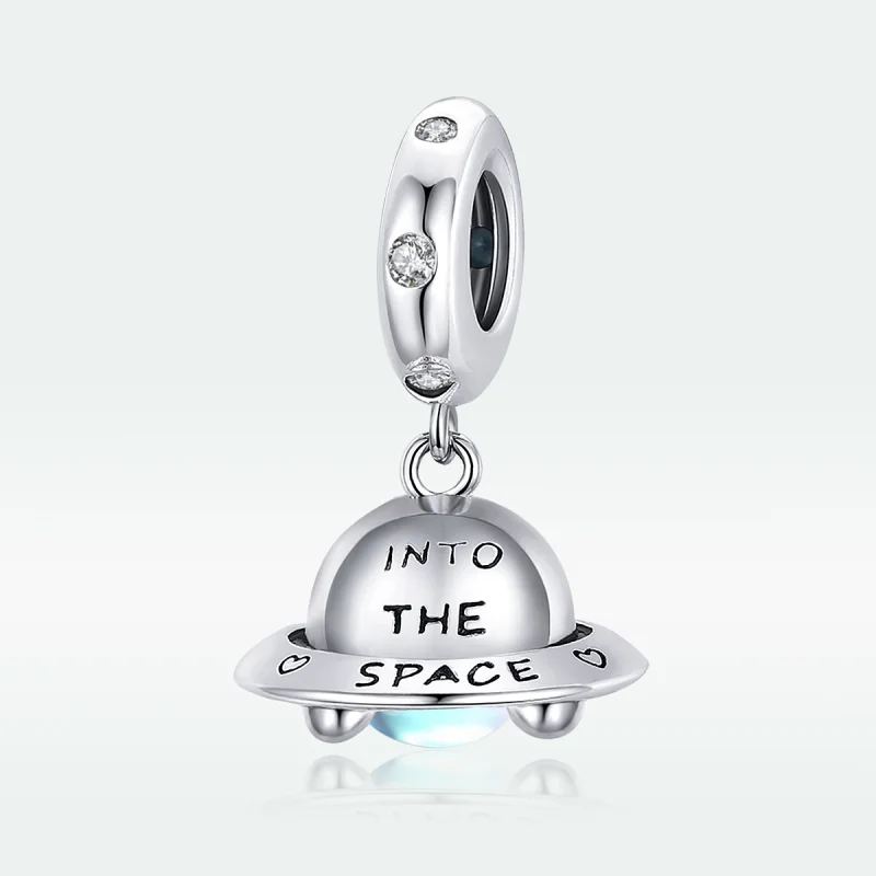 (image for) Pandora Style Silver Little Spaceship Dangle - SCC1696 - View 5