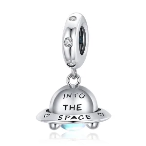 (image for) Pandora Style Silver Little Spaceship Dangle - SCC1696