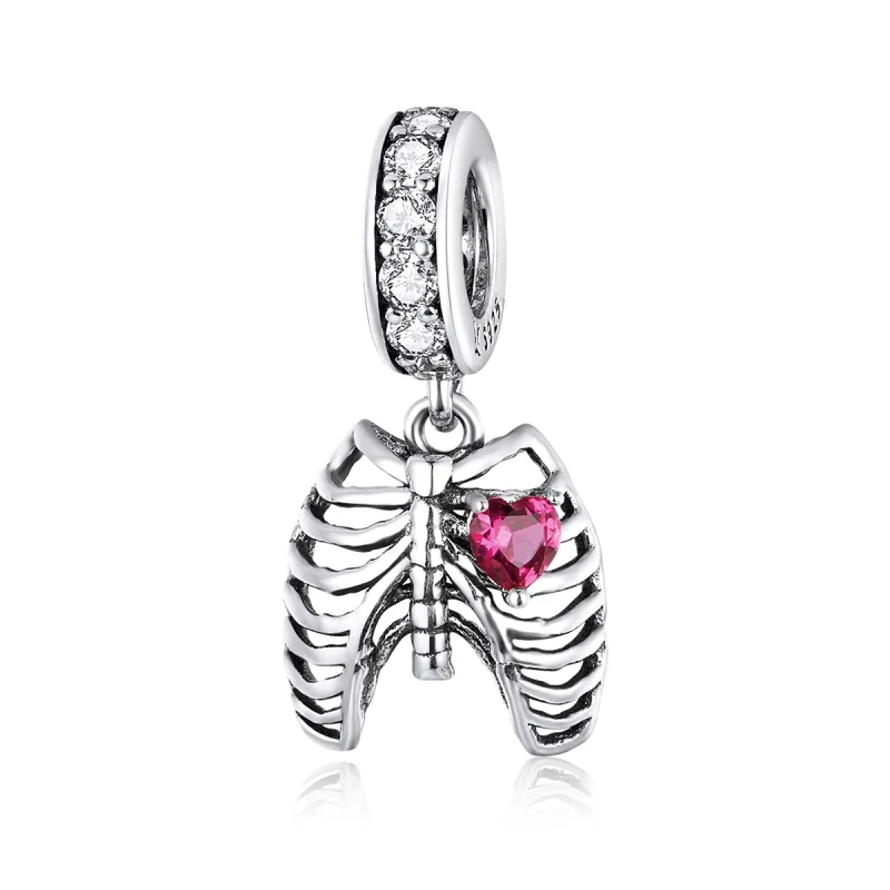 (image for) Pandora Style Silver Love Oath of Ribs Dangle - SCC1459 - Product Image