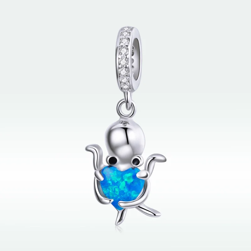 (image for) Pandora Style Silver Lovely Octopus Dangle - SCC1831 - View 5