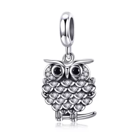 Pandora Style Silver Lovely Owl Dangle - SCC949 Pandora Style Silver Lovely Owl Dangle - SCC949