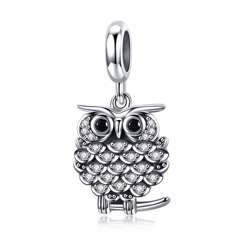 (image for) Pandora Style Silver Lovely Owl Dangle - SCC949 - Product Image