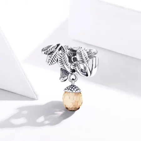 Pandora Style Silver Lucky Pine Cone Dangle - BSC336