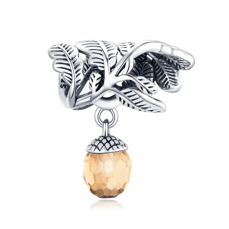 (image for) Pandora Style Silver Lucky Pine Cone Dangle - BSC336 - Product Image