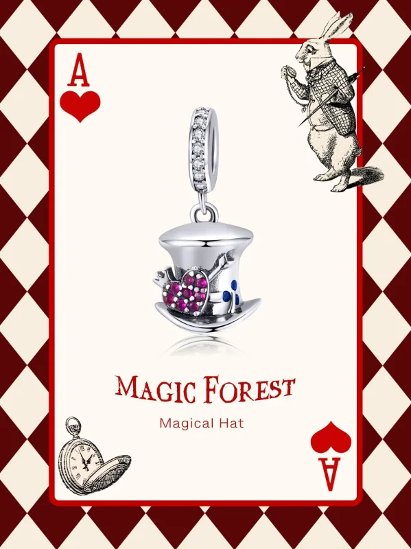 (image for) Pandora Style Silver Magic Hat Dangle - SCC1441 - View 6