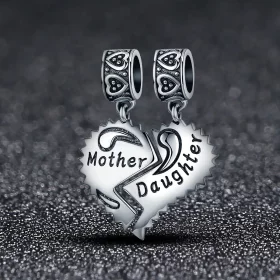 Pandora Style Silver Mother And Daughter Dangle - SCC427 Pandora Style Silver Mother And Daughter Dangle - SCC427