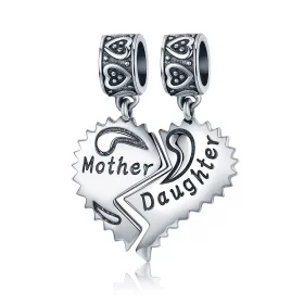 Pandora Style Silver Mother And Daughter Dangle - SCC427 Pandora Style Silver Mother And Daughter Dangle - SCC427