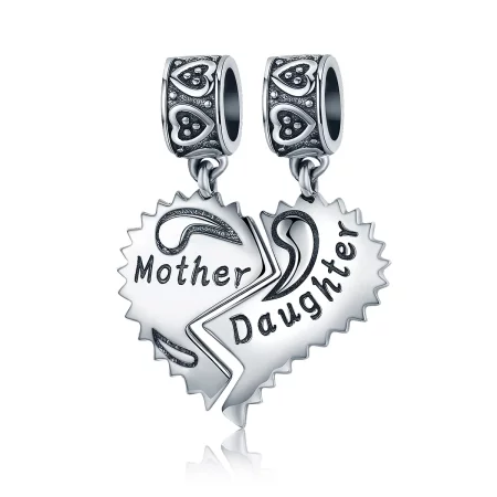 Pandora Style Silver Mother And Daughter Dangle - SCC427