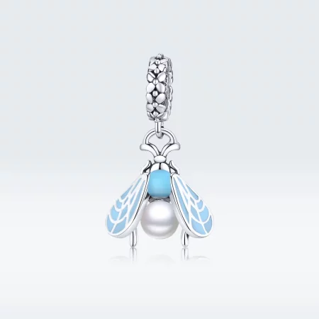 Pandora Style Silver Moths Dangle - SCC1479