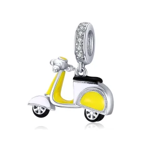 (image for) Pandora Style Silver Motorcycle Dangle - BSC136