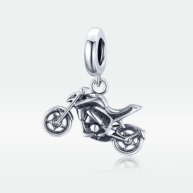 (image for) Pandora Style Silver Motorcycle Dangle - SCC1712 - View 5