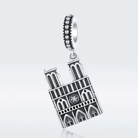 Pandora Style Silver Notre Dame De Paris Dangle - SCC1328
