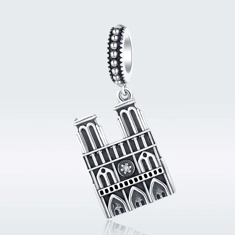 (image for) Pandora Style Silver Notre Dame De Paris Dangle - SCC1328 - View 5
