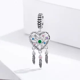 Pandora Style Silver Openwork Family Tree Heart Dangle - SCC1445 Pandora Style Silver Openwork Family Tree Heart Dangle - SCC1445