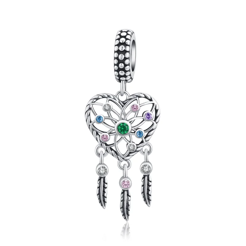 (image for) Pandora Style Silver Openwork Family Tree Heart Dangle - SCC1445 - Product Image