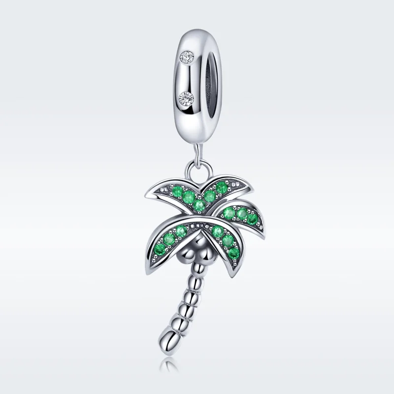 (image for) Pandora Style Silver Palm Tree Dangle - SCC697 - View 3