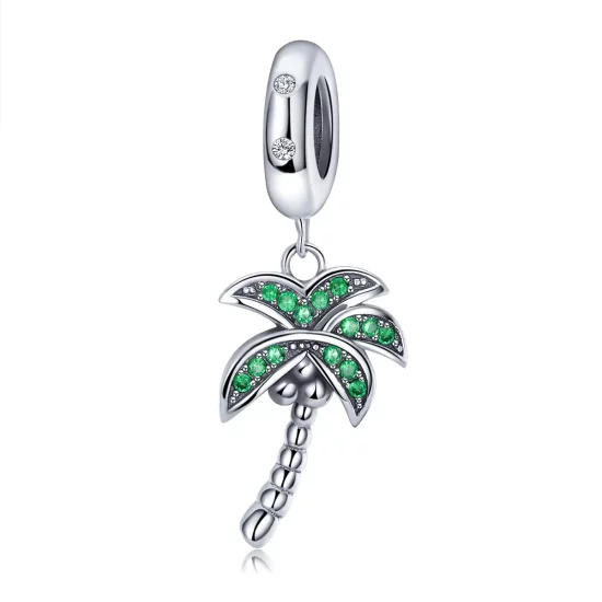 Pandora Style Silver Palm Tree Dangle - SCC697