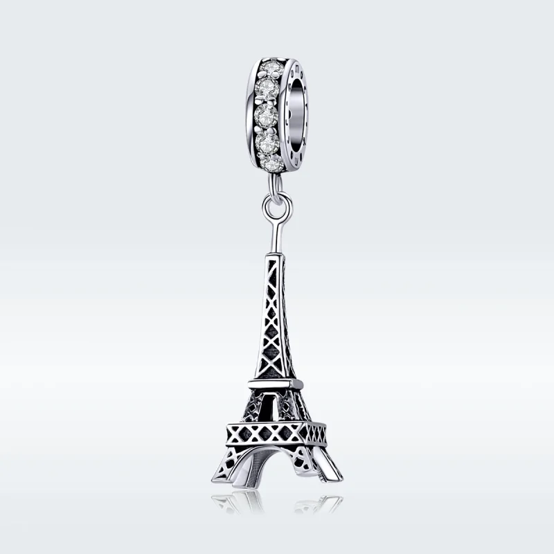 (image for) Pandora Style Silver Paris Eiffel Tower Dangle - BSC154 - View 5