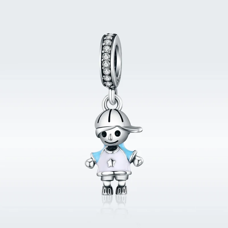 (image for) Pandora Style Silver Perfect Life Little Baby Boy Dangle - SCC544 - View 2