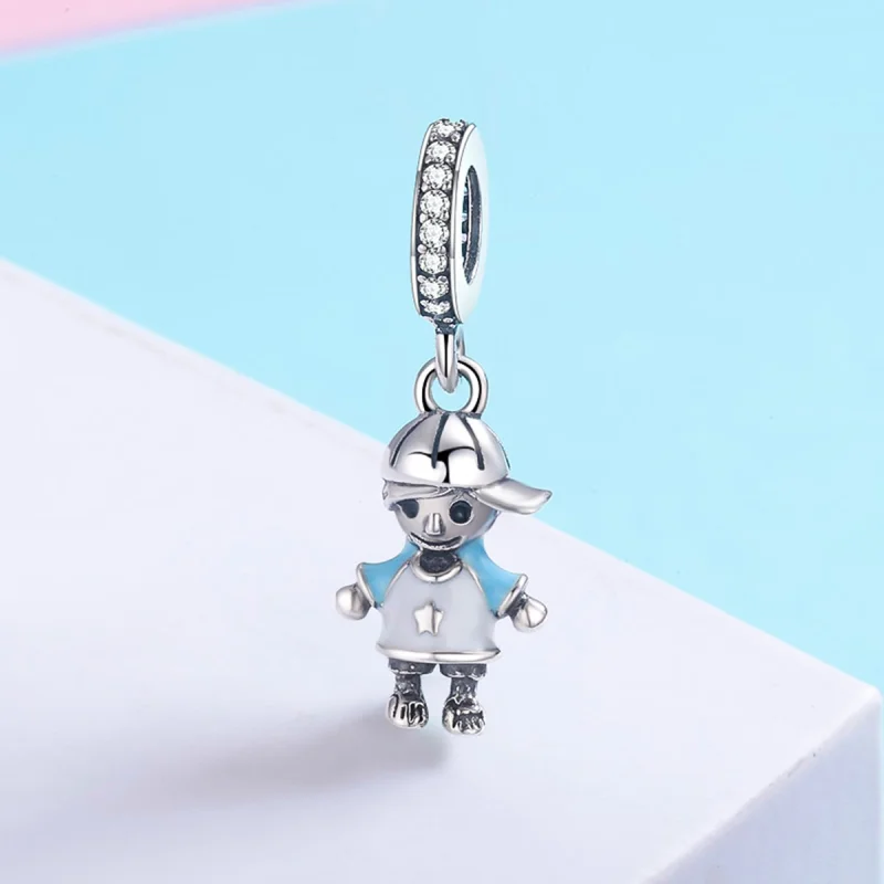 (image for) Pandora Style Silver Perfect Life Little Baby Boy Dangle - SCC544 - View 4