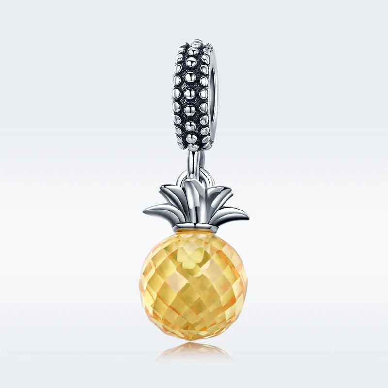 (image for) Pandora Style Silver Pineapple Dangle - SCC150 - View 2