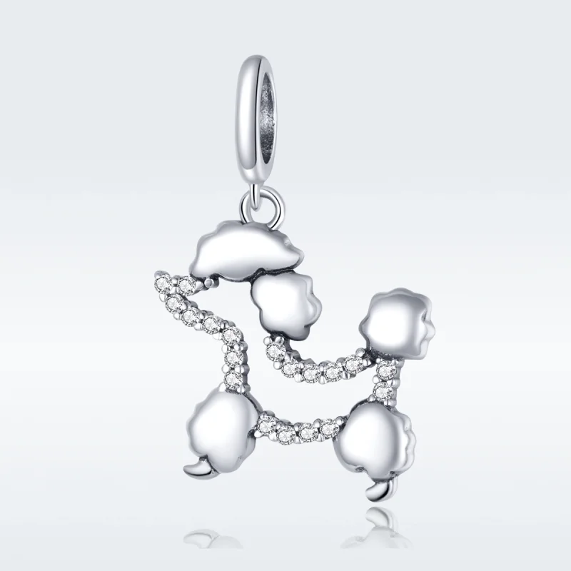 (image for) Pandora Style Silver Poodle Silhouette Dangle - SCC1681 - View 5