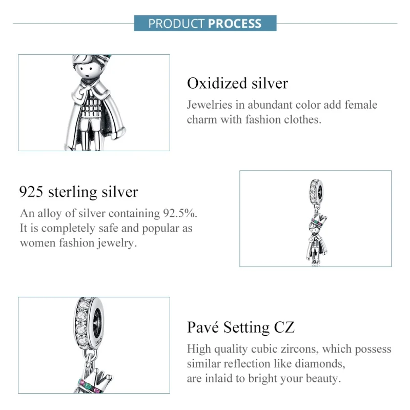 (image for) Pandora Style Silver Prince of The Sea Dangle - SCC1584 - View 7