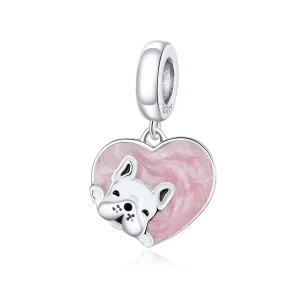 (image for) Pandora Style Silver Puppy With Love Dangle - BSC360