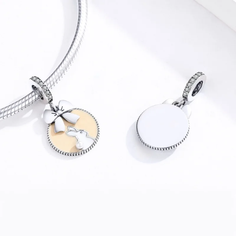 (image for) Pandora Style Silver Rabbit Dangle - SCC1439 - View 3