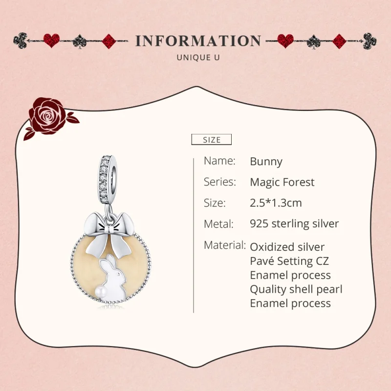(image for) Pandora Style Silver Rabbit Dangle - SCC1439 - View 7