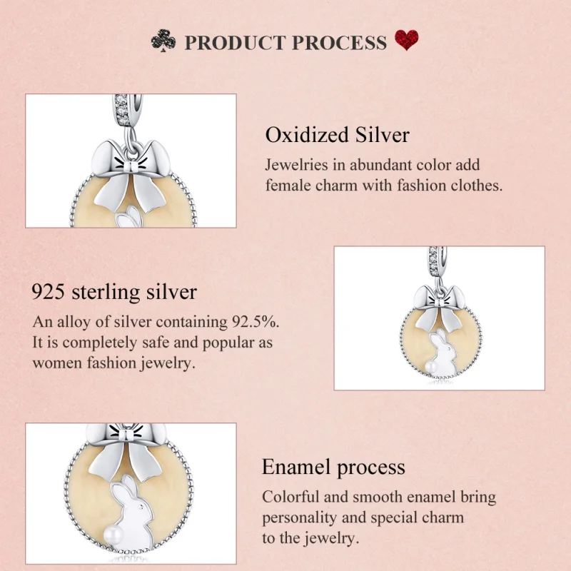 (image for) Pandora Style Silver Rabbit Dangle - SCC1439 - View 8