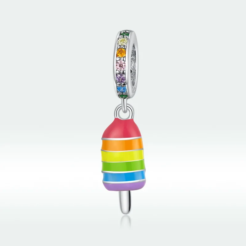 (image for) Pandora Style Silver Rainbow Ice Cream Dangle - BSC351 - View 5