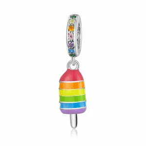 (image for) Pandora Style Silver Rainbow Ice Cream Dangle - BSC351