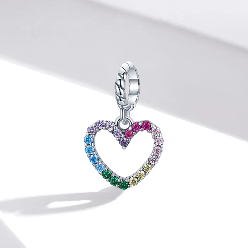 (image for) Pandora Style Silver Rainbow Love Dangle - SCC1851 - View 2