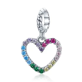 Pandora Style Silver Rainbow Love Dangle - SCC1851 Pandora Style Silver Rainbow Love Dangle - SCC1851