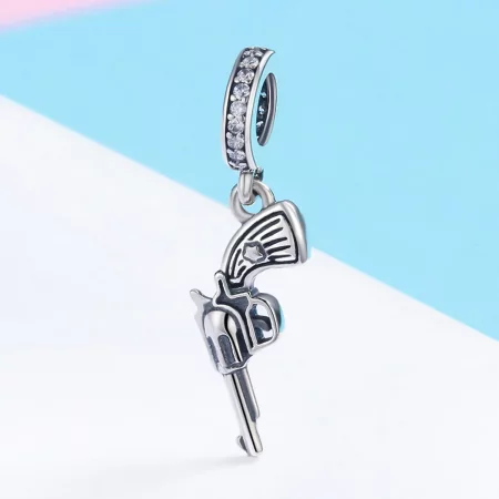 Pandora Style Silver Revolver Dangle - SCC508
