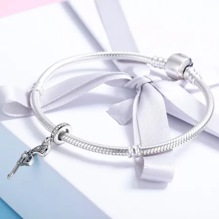 Pandora Style Silver Revolver Dangle - SCC508