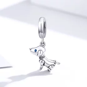 Pandora Style Silver Robot Dog Dangle - SCC1468 Pandora Style Silver Robot Dog Dangle - SCC1468
