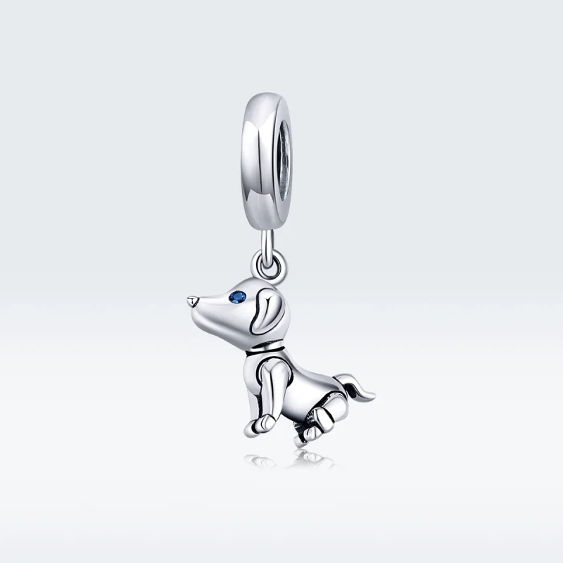 (image for) Pandora Style Silver Robot Dog Dangle - SCC1468 - View 5