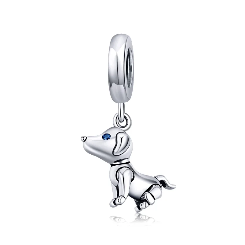 (image for) Pandora Style Silver Robot Dog Dangle - SCC1468 - Product Image