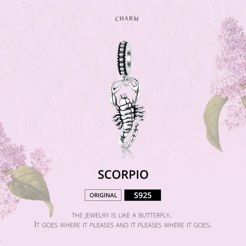 (image for) Pandora Style Silver Scorpio Dangle - SCC1329 - View 6