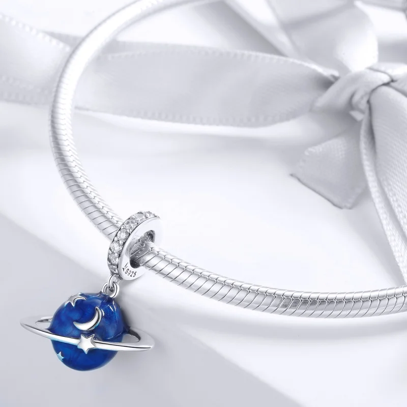 (image for) Pandora Style Silver Secret Planet Dangle - SCC933 - View 3