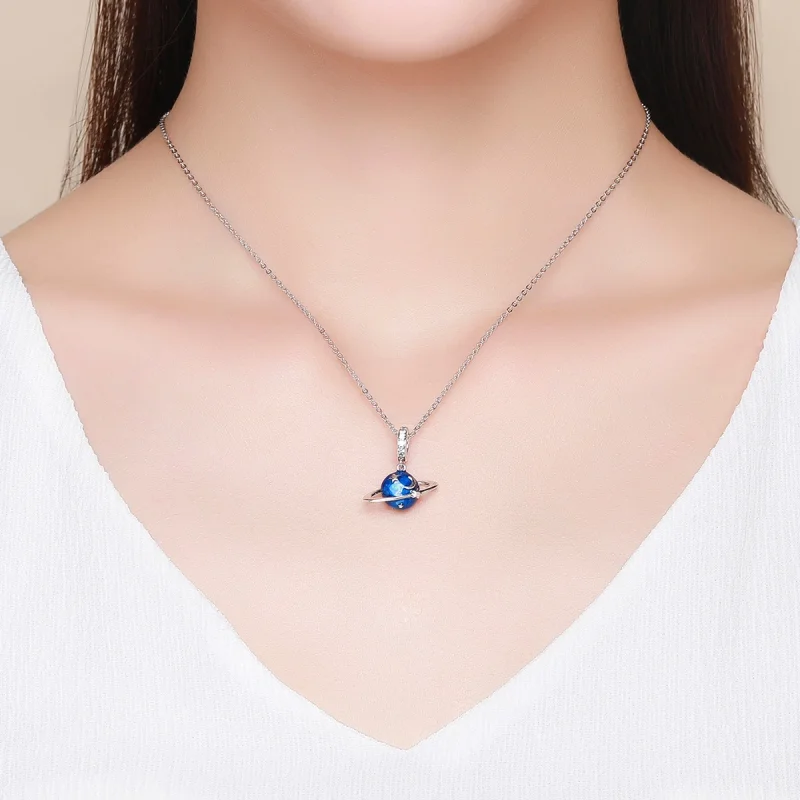 (image for) Pandora Style Silver Secret Planet Dangle - SCC933 - View 5