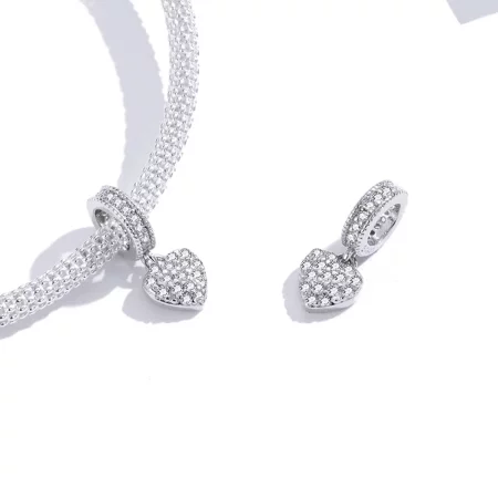 Pandora Style Silver Shiny Love Dangle - BSC211