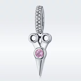 Pandora Style Silver Small Hair Stylist Scissors Dangle - SCC656 Pandora Style Silver Small Hair Stylist Scissors Dangle - SCC656