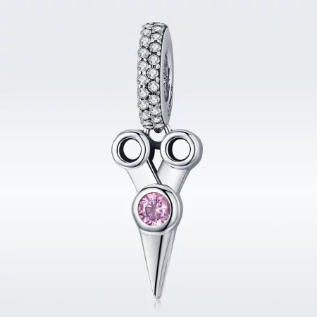 Pandora Style Silver Small Hair Stylist Scissors Dangle - SCC656
