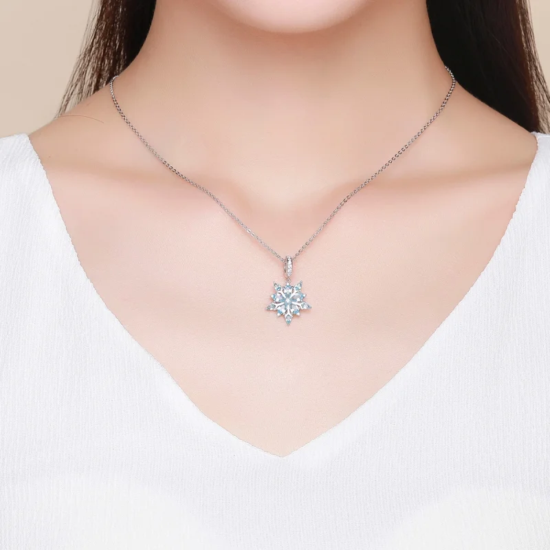 (image for) Pandora Style Silver Snowflakes Dangle - SCC940 - View 5