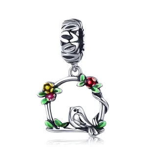 (image for) Pandora Style Silver Spring Bird Dangle - SCC645