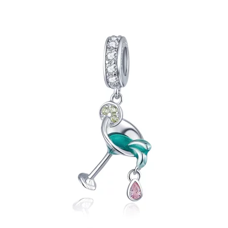 Pandora Style Silver Summer Cocktail Dangle - BSC262